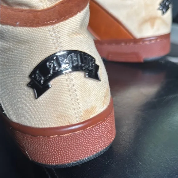 L.A.M.B. Tan and Brown Lace Up Boots - Picture 3 of 15